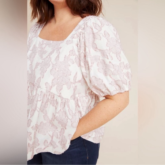 Anthropologie Maeve Batia Textured Babydoll Top Size M - Picture 6 of 15